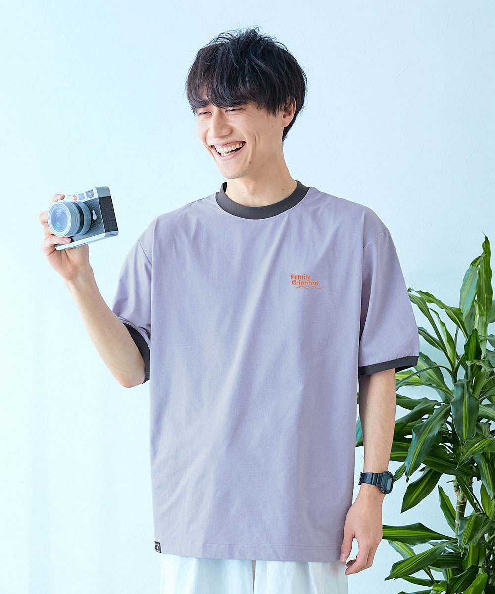 Tシャツ トップス 【おーちゃんコラボ】蚊をよせつけにくい 防蚊 リンガー 大人用 半袖Ｔシャツ キッズ 子供服 男の子 女の子  デビロック devirock | devirock | 03