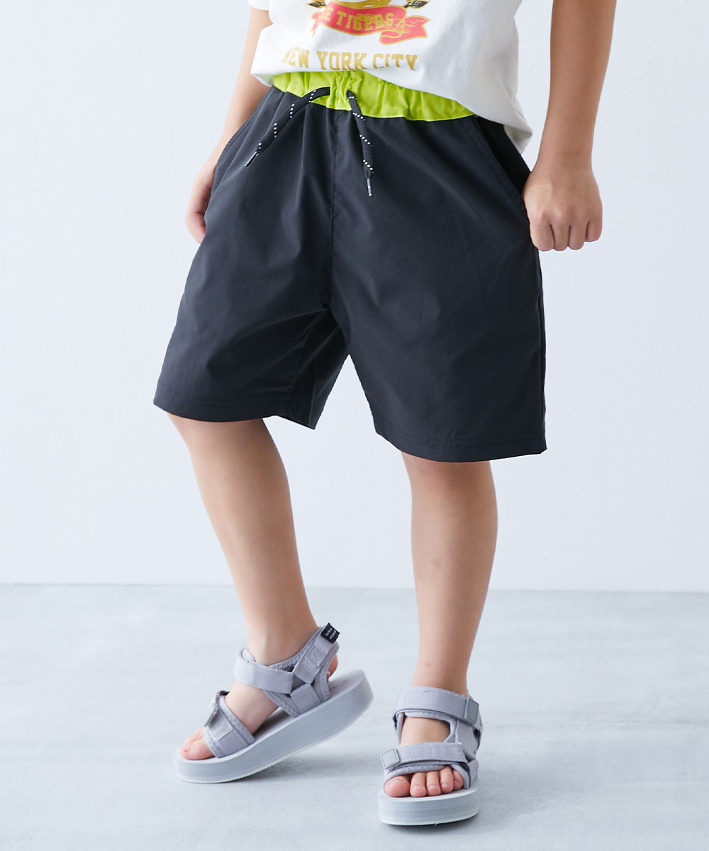 ハーフパンツ ショートパンツ ボトムス シワになりにくい ウエスト切り替え ハーフパンツ キッズ 子供服 男の子 女の子  デビロック devirock | devirock | 01