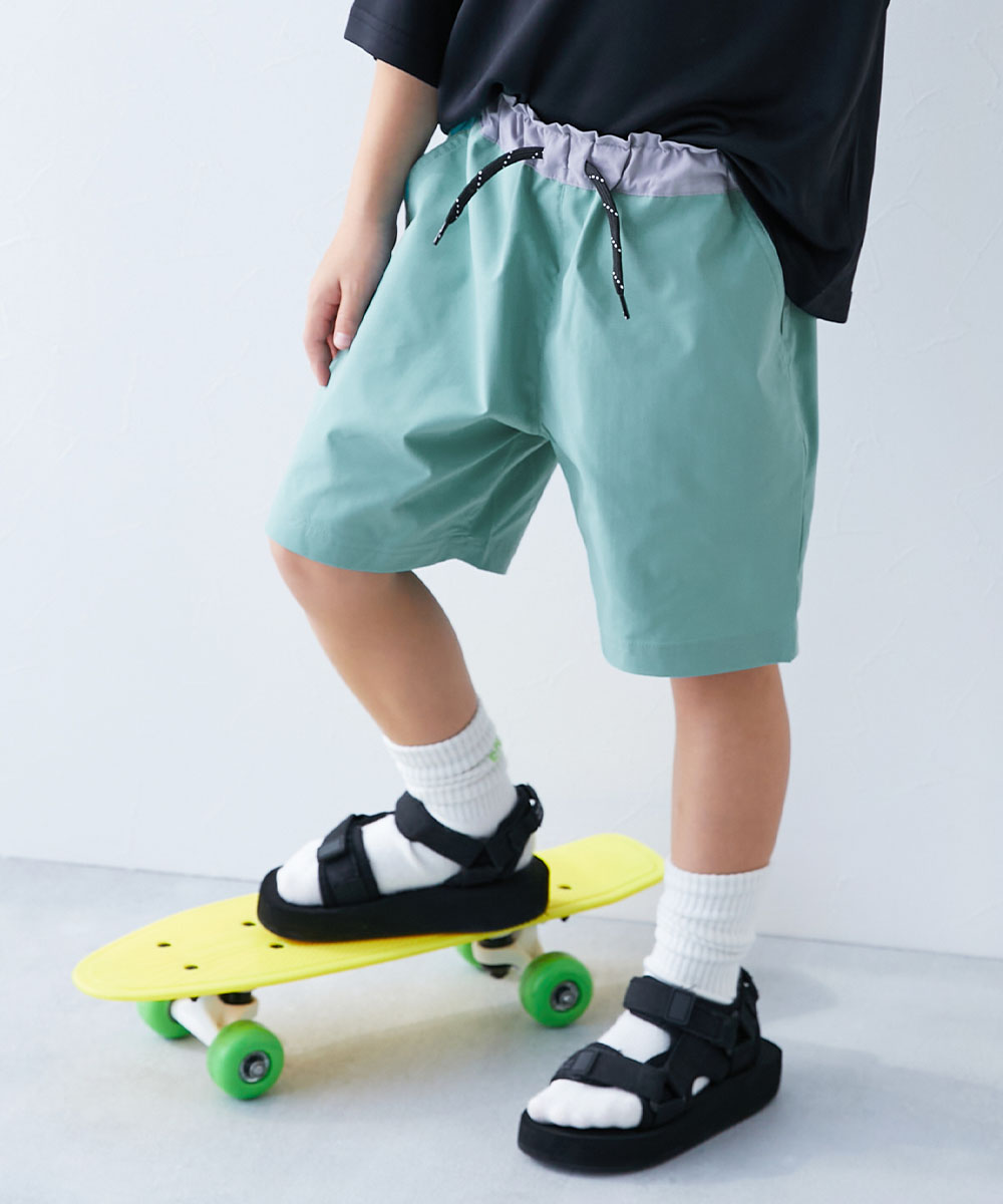 ハーフパンツ ショートパンツ ボトムス シワになりにくい ウエスト切り替え ハーフパンツ キッズ 子供服 男の子 女の子  デビロック devirock | devirock | 05