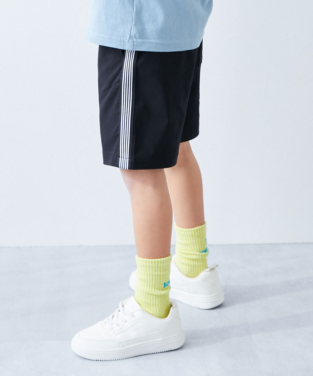 ハーフパンツ ショートパンツ ボトムス よくばりストレッチ ツイル ラインハーフパンツ キッズ 子供服 男の子 女の子  デビロック devirock | devirock | 01