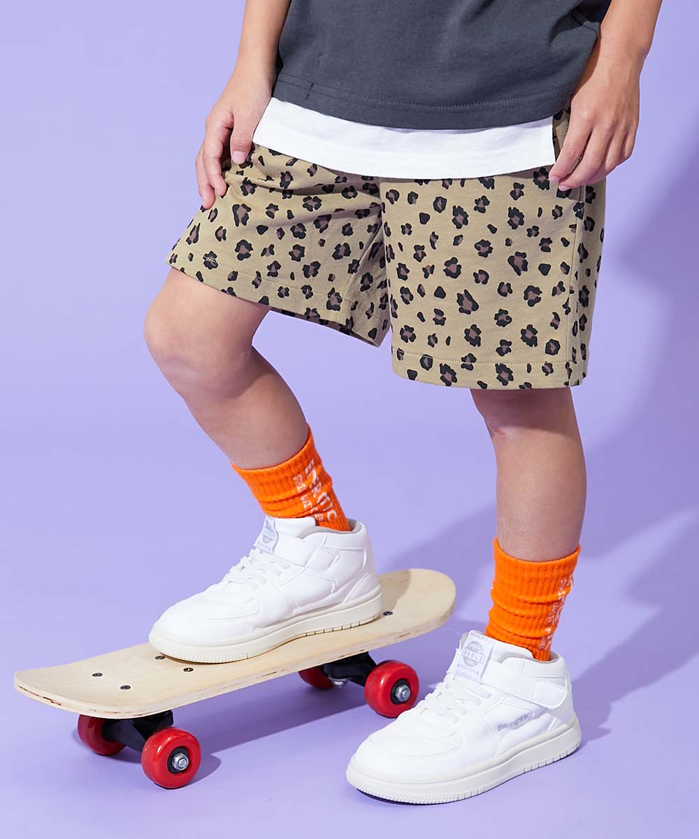 半ズボン 短パン ウエストゴム ハーフパンツ ショートパンツ ボトムス デザインいろいろ 無地ワンポイント＆総柄 ミニ裏毛ハーフパンツ   devirock 爆買 | devirock | 02