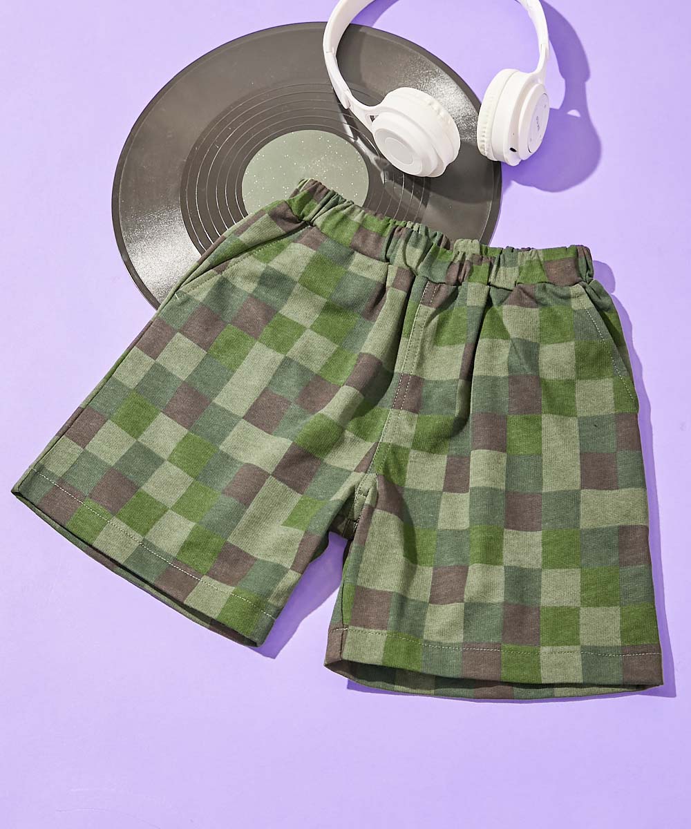 半ズボン 短パン ウエストゴム ハーフパンツ ショートパンツ ボトムス デザインいろいろ 無地ワンポイント＆総柄 ミニ裏毛ハーフパンツ   devirock 爆買 | devirock | 11