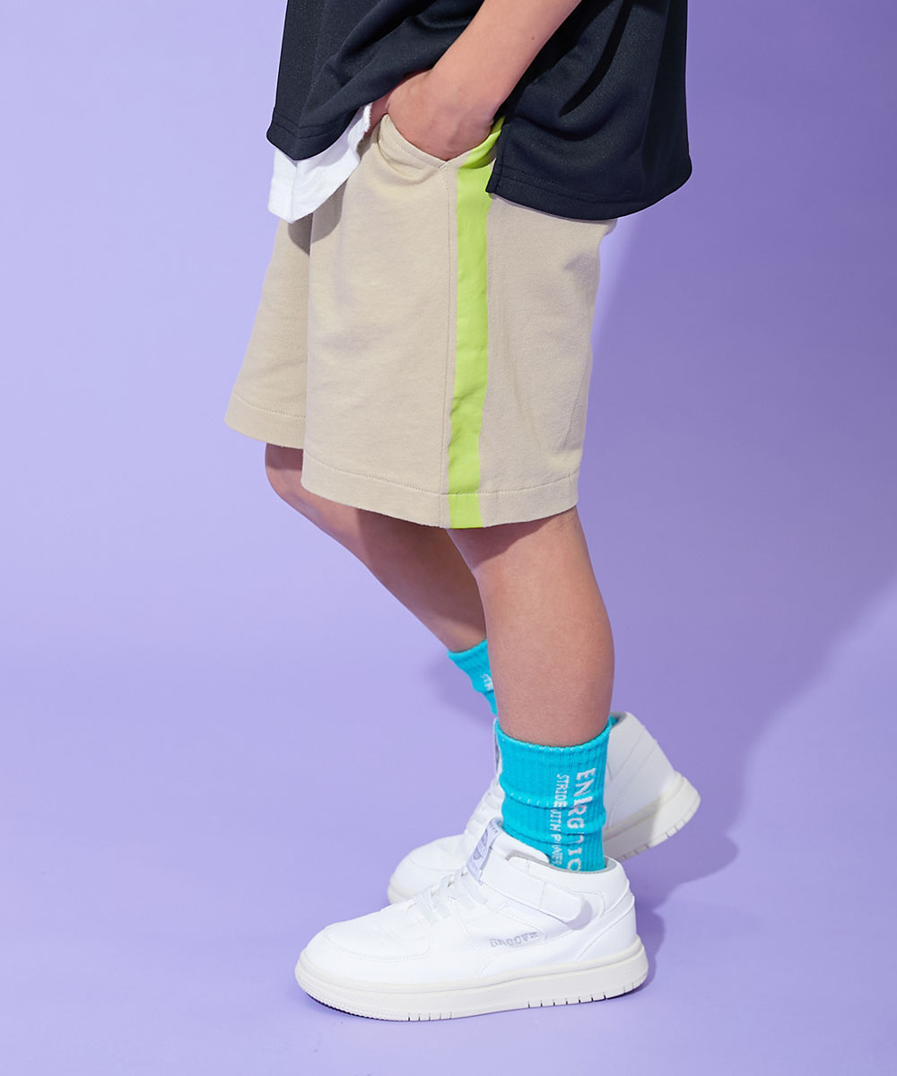 半ズボン 短パン ウエストゴム ハーフパンツ ショートパンツ ボトムス デザインいろいろ 無地ワンポイント＆総柄 ミニ裏毛ハーフパンツ   devirock 爆買 | devirock | 13