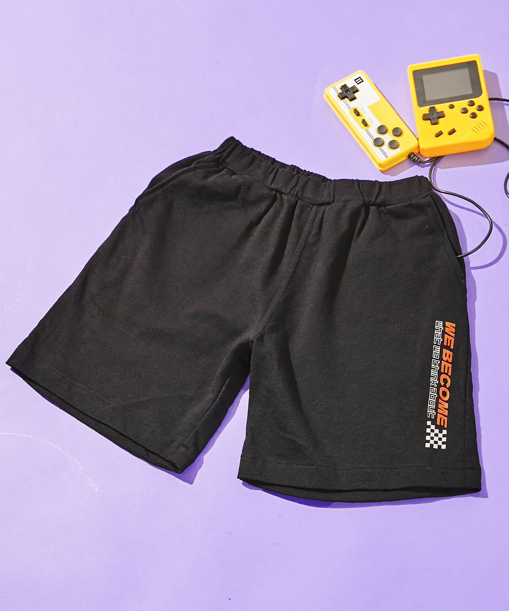 半ズボン 短パン ウエストゴム ハーフパンツ ショートパンツ ボトムス デザインいろいろ 無地ワンポイント＆総柄 ミニ裏毛ハーフパンツ   devirock 爆買 | devirock | 15