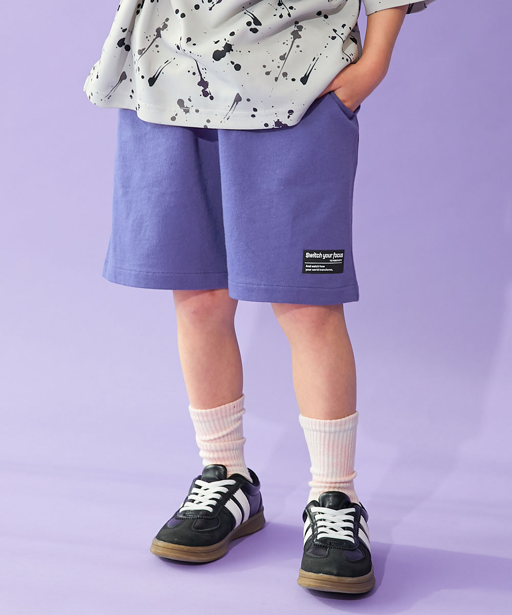 半ズボン 短パン ウエストゴム ハーフパンツ ショートパンツ ボトムス デザインいろいろ 無地ワンポイント＆総柄 ミニ裏毛ハーフパンツ   devirock 爆買 | devirock | 21