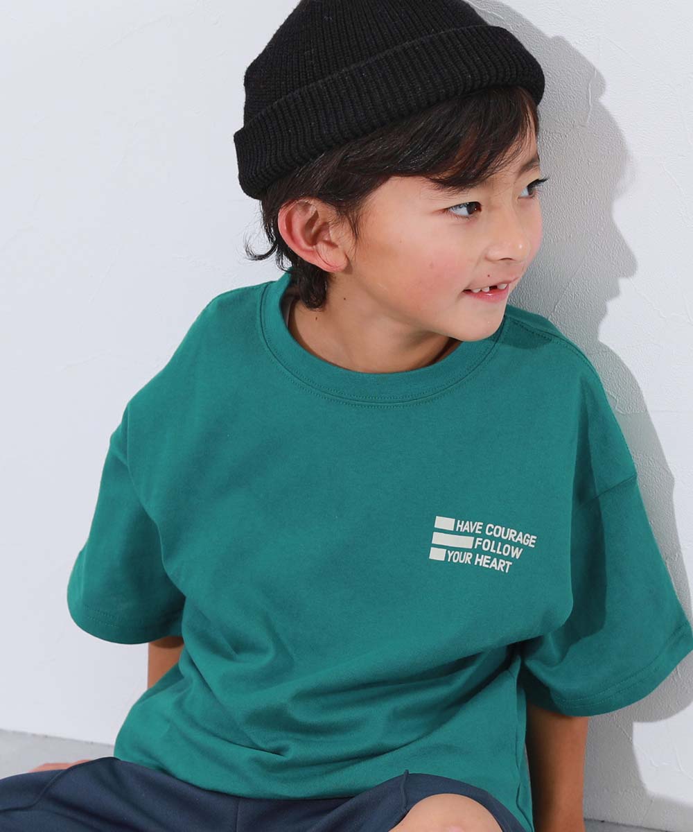 Tシャツ トップス 綿100％ デビラボ BIGシルエット プリント半袖Tシャツ キッズ ベビー服 子供服 男の子 女の子  デビロック devirock | devirock | 01