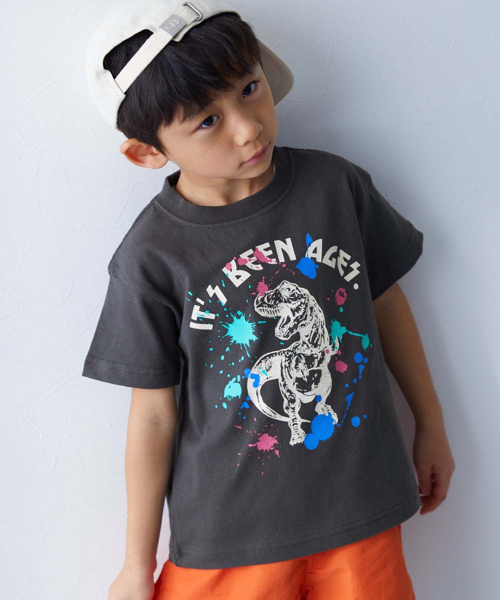Tシャツ トップス 綿100％ デビラボ BOXシルエット プリント半袖Tシャツ キッズ ベビー服 子供服 男の子 女の子  デビロック devirock | devirock | 03