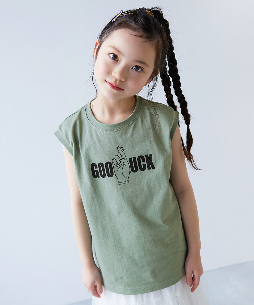 ノースリーブ トップス タンクトップ 綿100％ デビラボ BIGシルエット プリントタンクトップ キッズ 子供服 男の子 女の子  デビロック devirock | devirock | 02