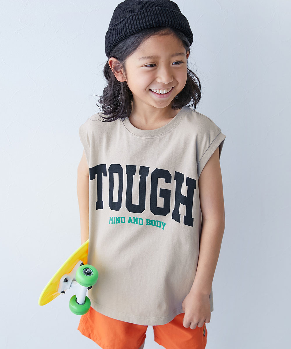 ノースリーブ トップス タンクトップ 綿100％ デビラボ BIGシルエット プリントタンクトップ キッズ 子供服 男の子 女の子  デビロック devirock | devirock | 04