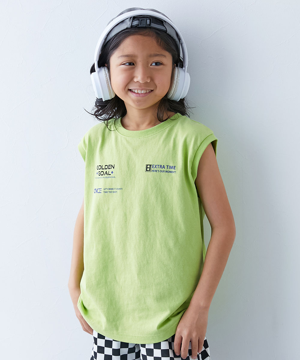 ノースリーブ トップス タンクトップ 綿100％ デビラボ BIGシルエット プリントタンクトップ キッズ 子供服 男の子 女の子  デビロック devirock | devirock | 05