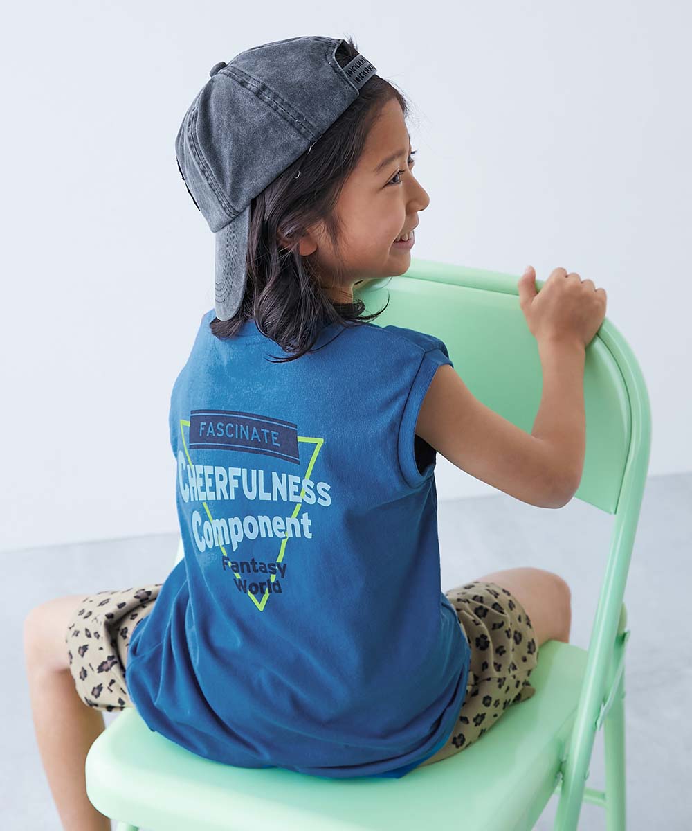 ノースリーブ トップス タンクトップ 綿100％ デビラボ BIGシルエット プリントタンクトップ キッズ 子供服 男の子 女の子  デビロック devirock | devirock | 08