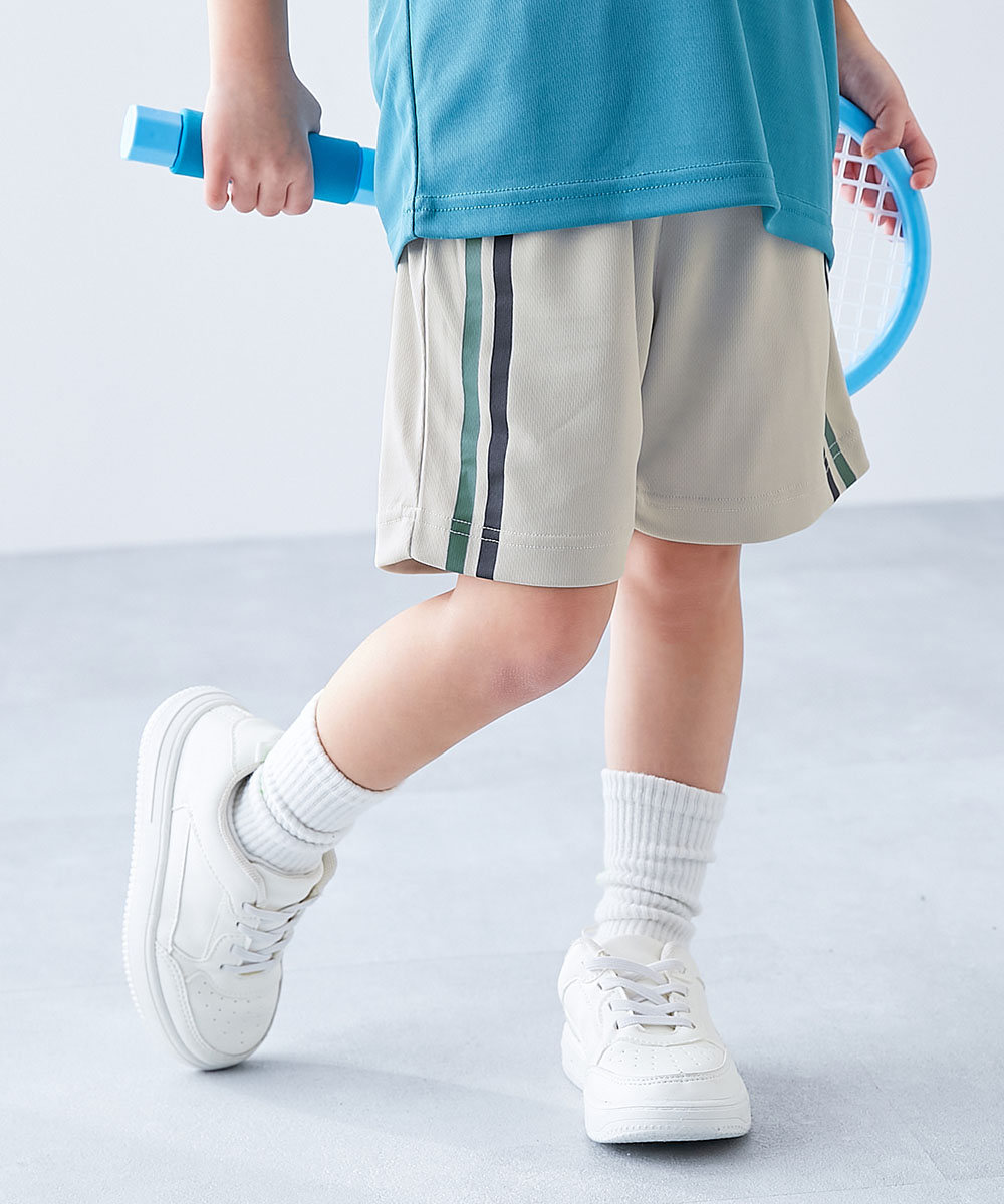ハーフパンツ ショートパンツ ボトムス 速乾 サラっとストレッチ メッシュ デビラボ スポーツ ハーフパンツ キッズ 子供服 男の子 女の子  デビロック devirock | devirock | 02