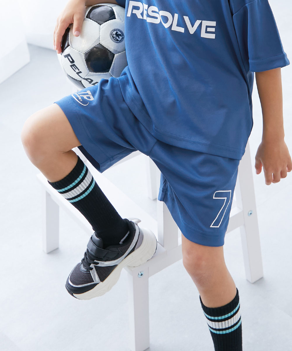 ハーフパンツ ショートパンツ ボトムス 速乾 サラっとストレッチ メッシュ デビラボ スポーツ ハーフパンツ キッズ 子供服 男の子 女の子  デビロック devirock | devirock | 06