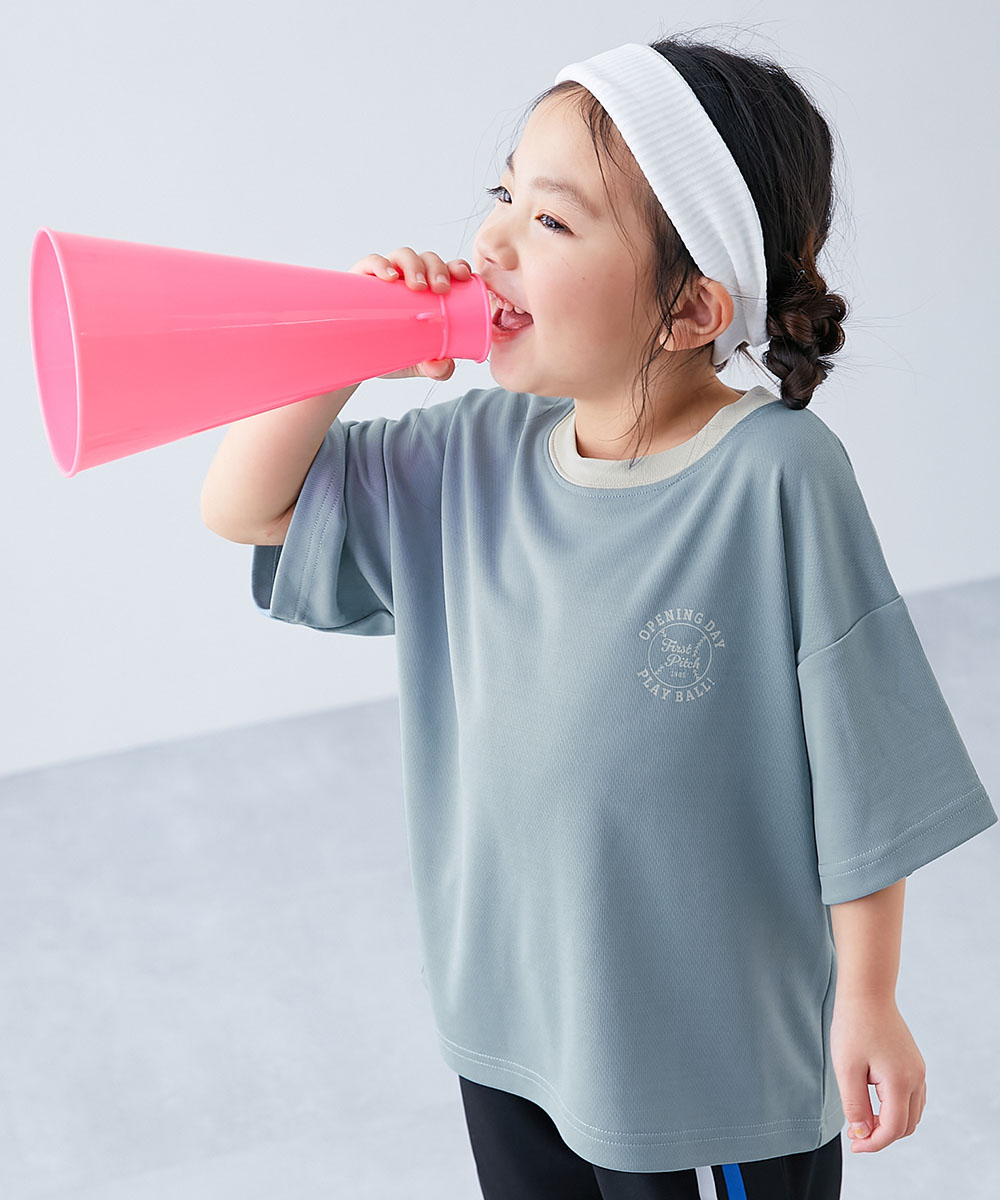 【アウトレット】Tシャツ トップス 速乾 サラっとストレッチ メッシュ デビラボ スポーツ 半袖Tシャツ キッズ 子供服 男の子 女の子  デビロック devirock | devirock | 09