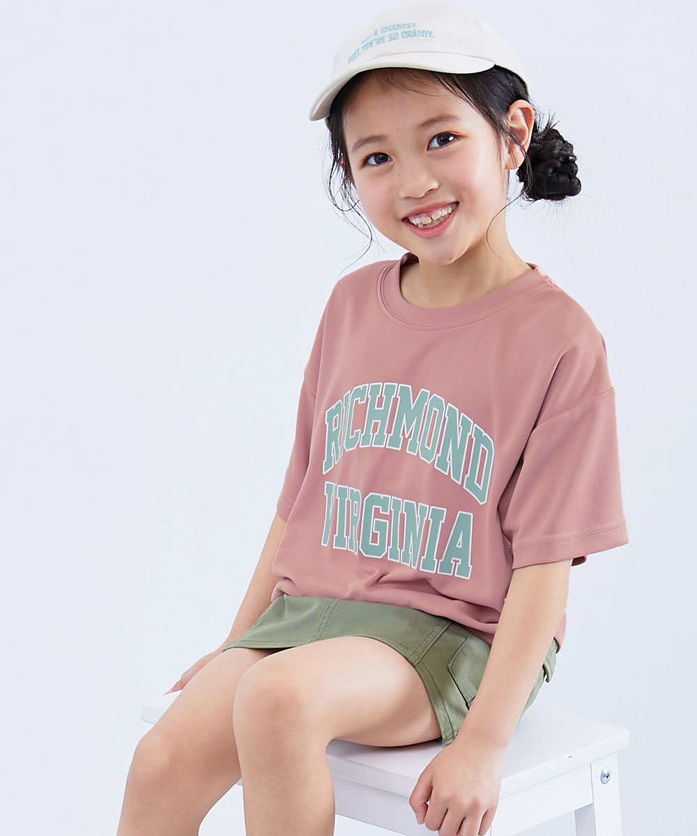 ロゴ ロゴT プリントT 速乾 Tシャツ トップス 【涼感 サラッとメッシュ】× デビラボ プリント 半袖Tシャツ キッズ 子供服  devirock heatstroke | devirock | 03