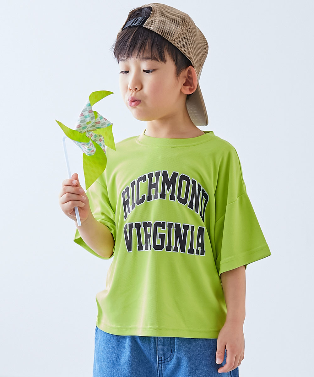 ロゴ ロゴT プリントT 速乾 Tシャツ トップス 【涼感 サラッとメッシュ】× デビラボ プリント 半袖Tシャツ キッズ 子供服  devirock heatstroke | devirock | 04