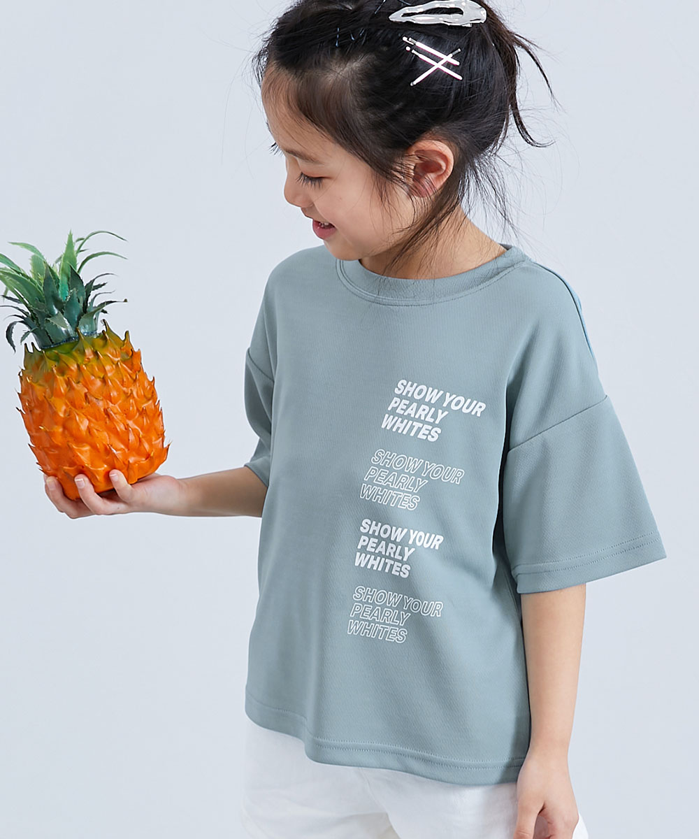 ロゴ ロゴT プリントT 速乾 Tシャツ トップス 【涼感 サラッとメッシュ】× デビラボ プリント 半袖Tシャツ キッズ 子供服  devirock heatstroke | devirock | 07