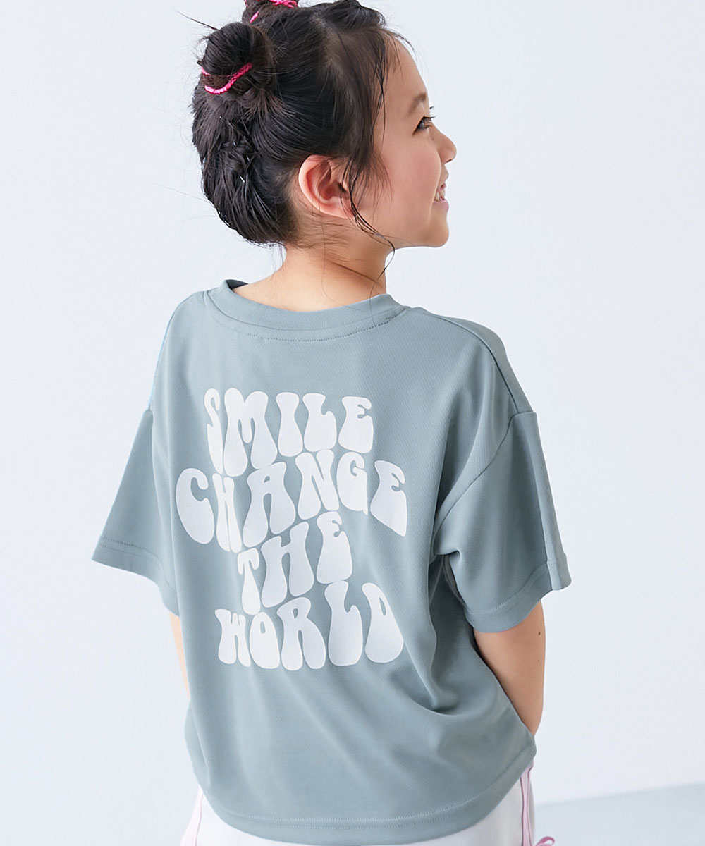 ロゴ ロゴT プリントT 速乾 Tシャツ トップス 【涼感 サラッとメッシュ】× デビラボ プリント 半袖Tシャツ キッズ 子供服  devirock heatstroke | devirock | 09