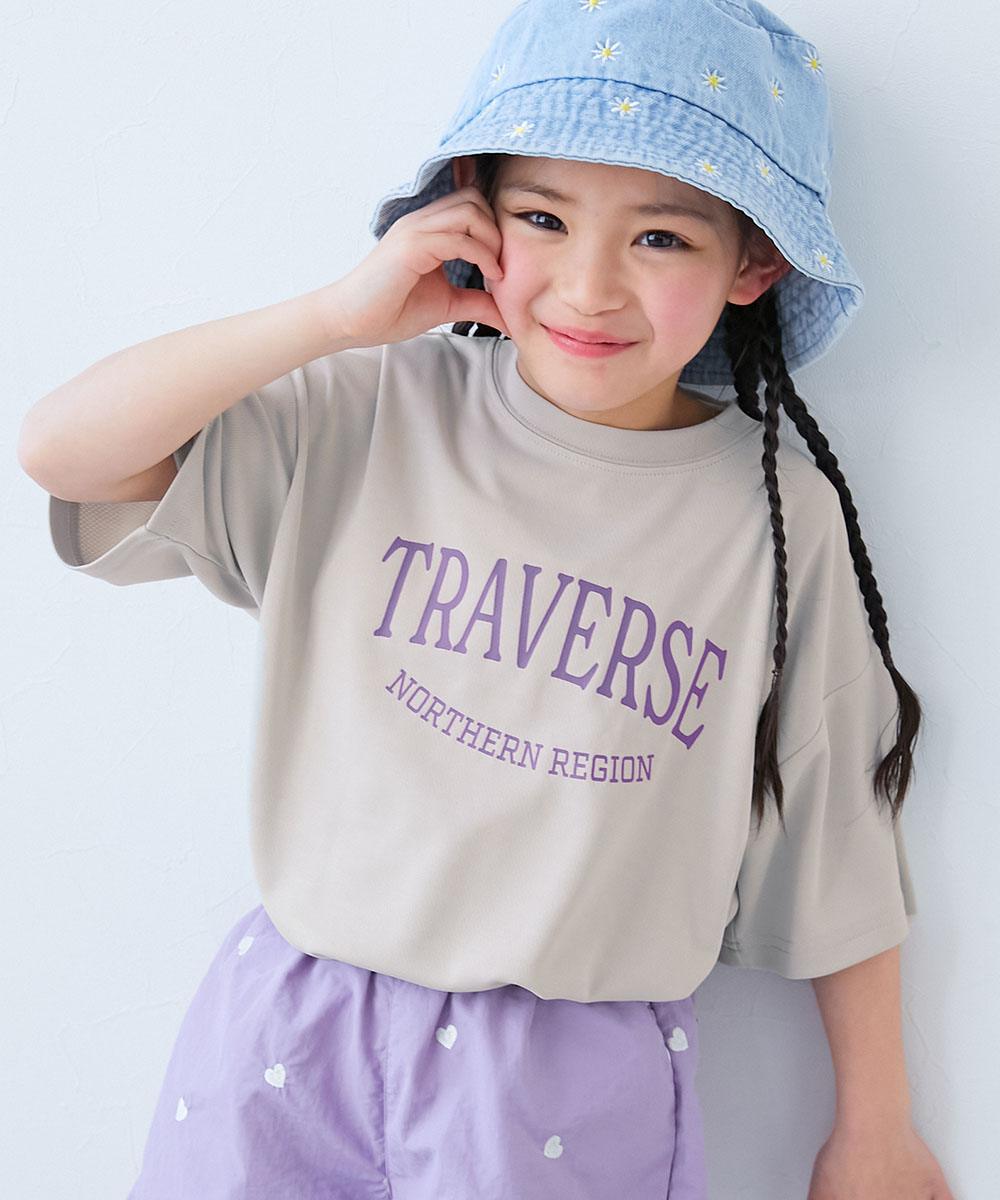 ロゴ ロゴT プリントT 速乾 Tシャツ トップス 【涼感 サラッとメッシュ】× デビラボ プリント 半袖Tシャツ キッズ 子供服  devirock heatstroke | devirock | 13
