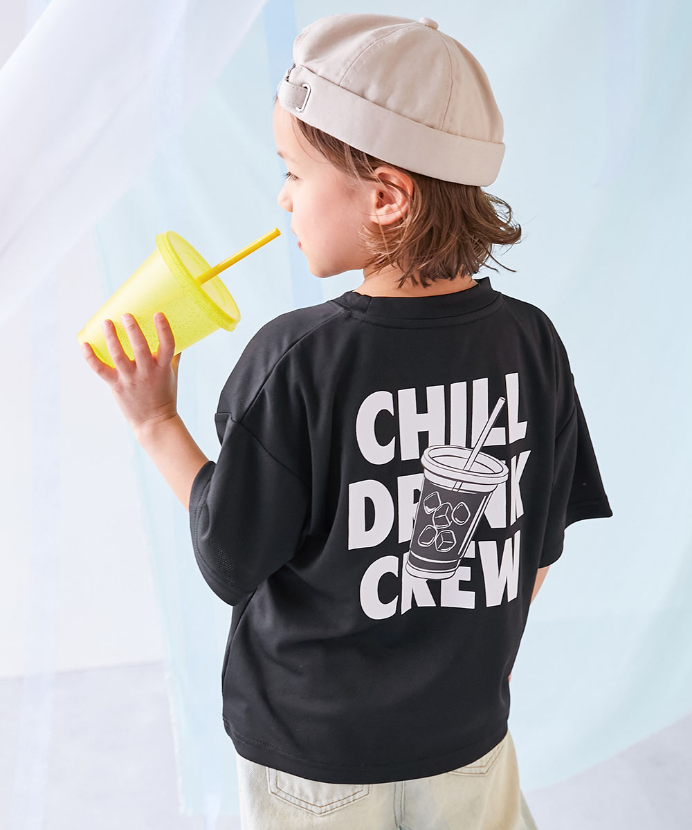 ロゴ ロゴT プリントT 速乾 Tシャツ トップス 【涼感 サラッとメッシュ】× デビラボ プリント 半袖Tシャツ キッズ 子供服  devirock heatstroke | devirock | 17