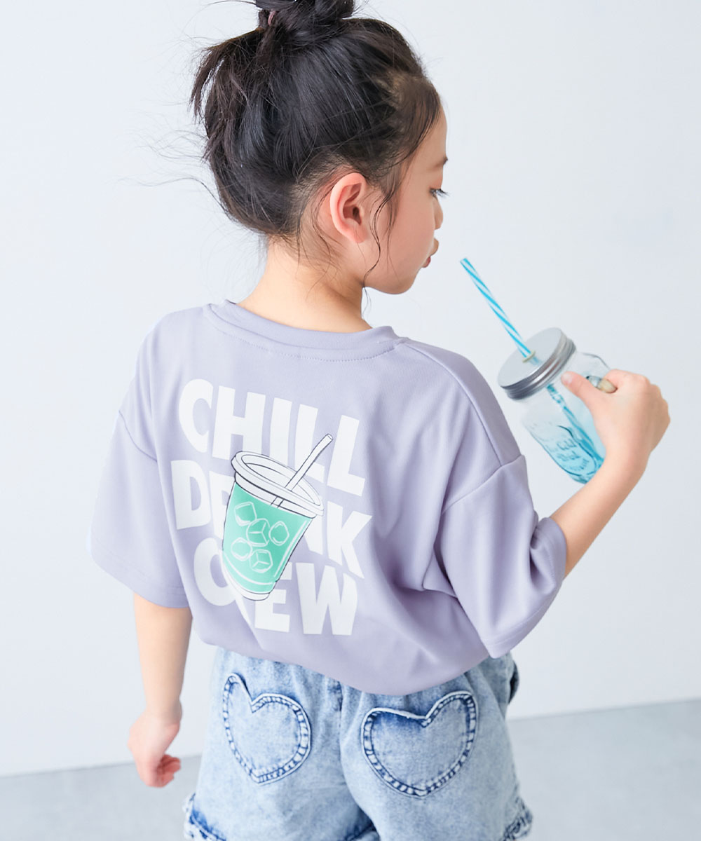 ロゴ ロゴT プリントT 速乾 Tシャツ トップス 【涼感 サラッとメッシュ】× デビラボ プリント 半袖Tシャツ キッズ 子供服  devirock heatstroke | devirock | 18