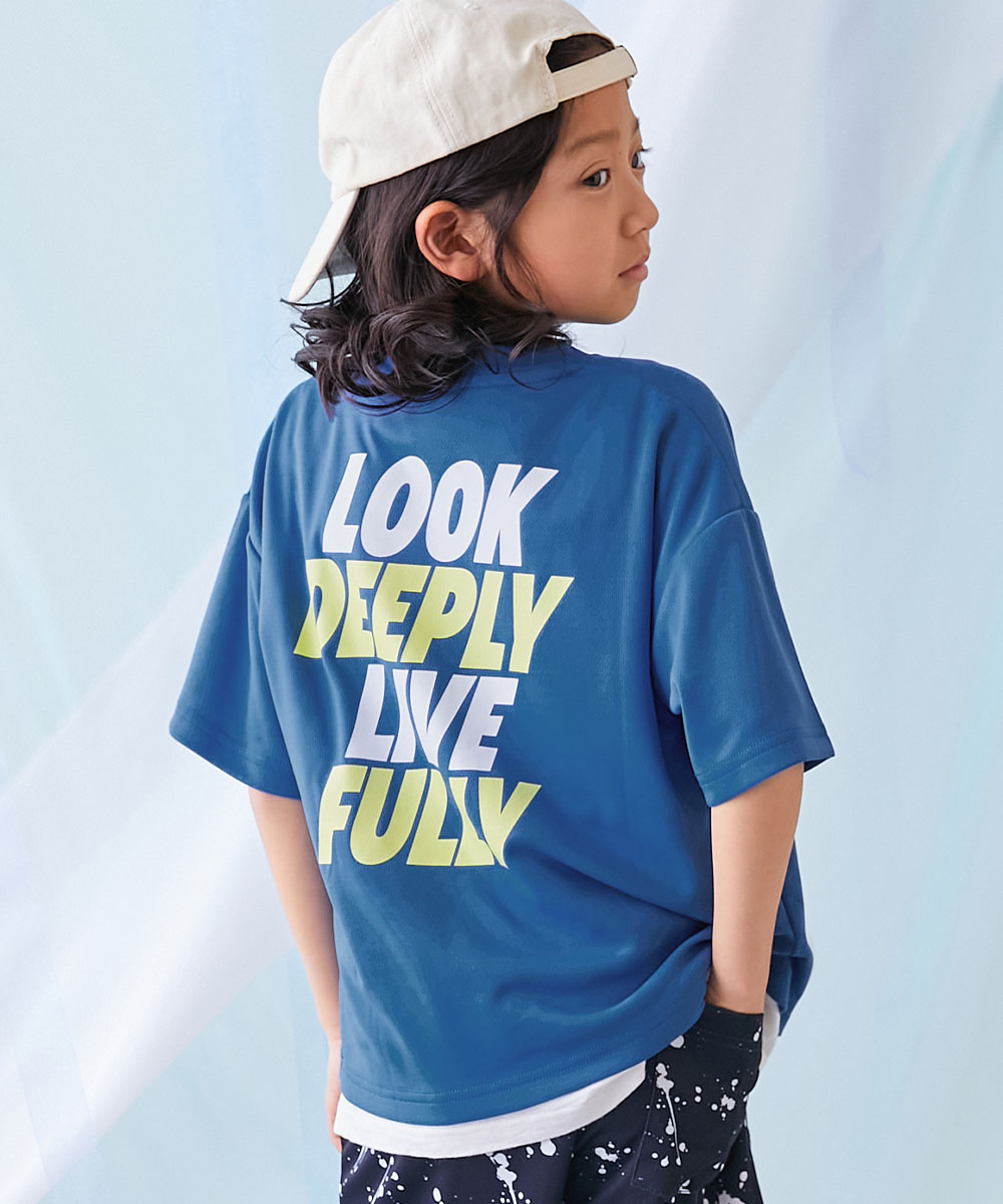 ロゴ ロゴT プリントT 速乾 Tシャツ トップス 【涼感 サラッとメッシュ】× デビラボ プリント 半袖Tシャツ キッズ 子供服  devirock heatstroke | devirock | 19