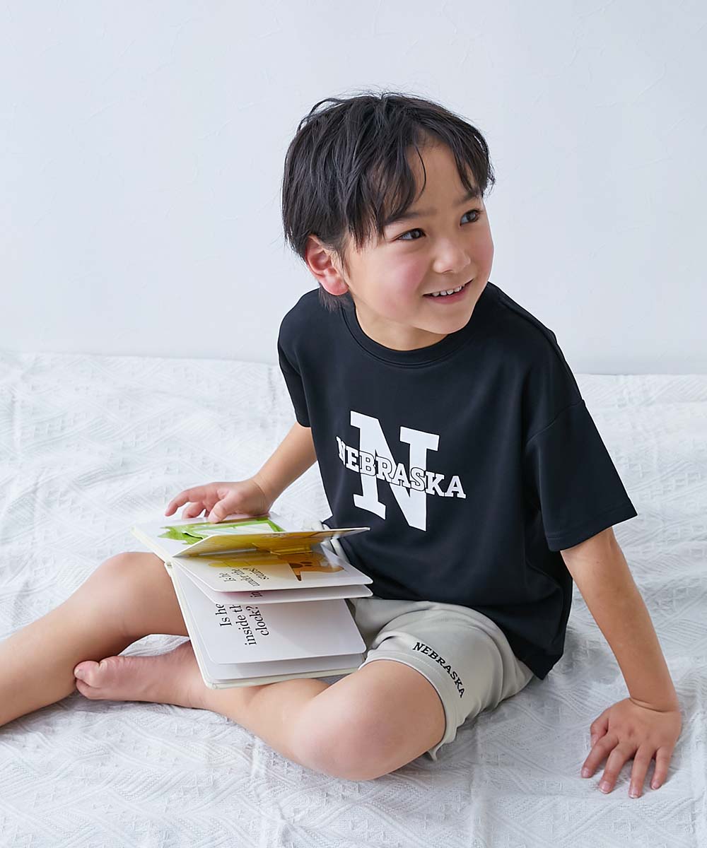 ロゴ プリント 速乾 ウエストゴム 半袖パジャマ ルームウェア 【デビラボROOM】× 涼感 サラッとメッシュ 普段着としても着られる パジャマ devirock 爆買 | devirock | 01