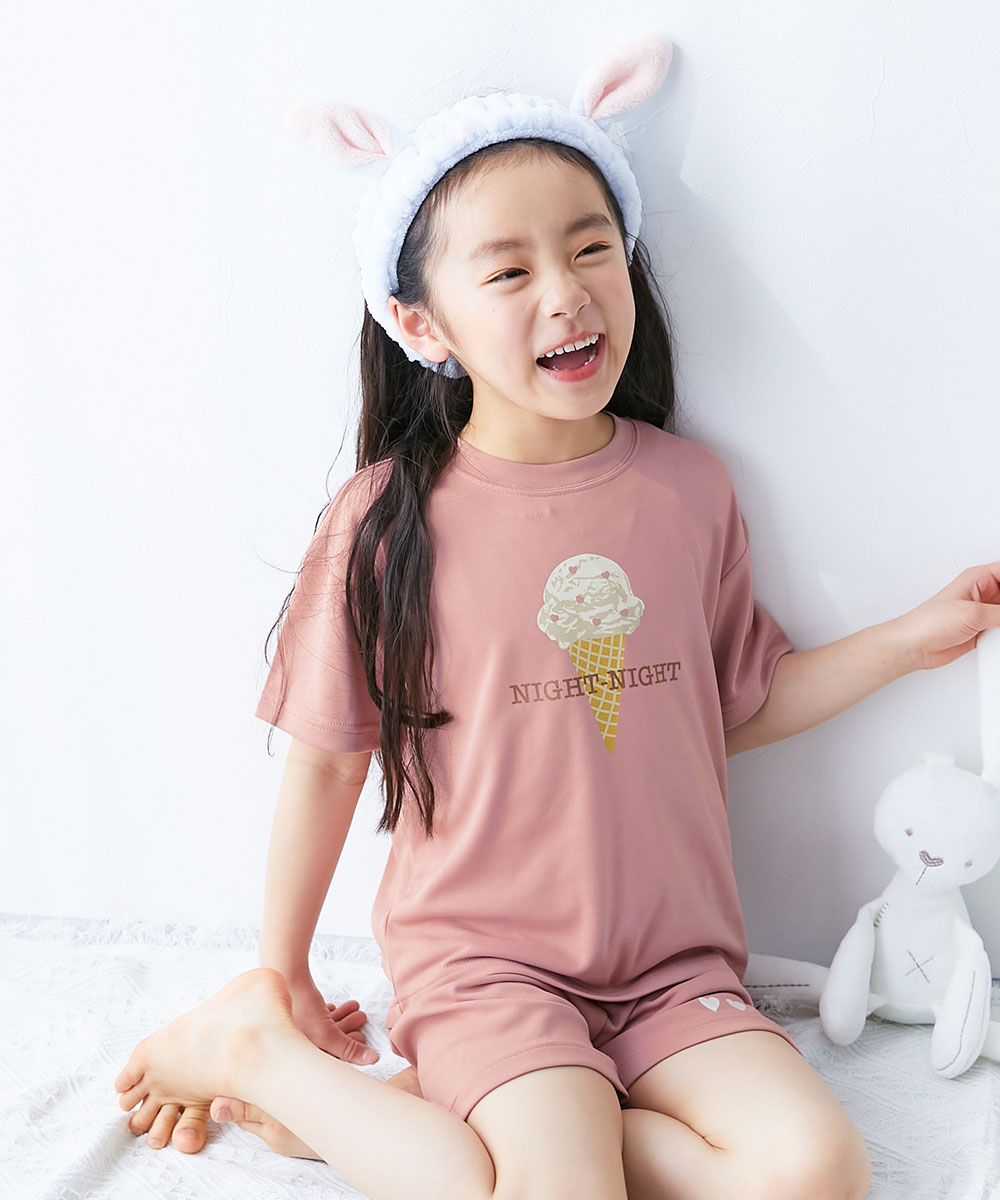 ロゴ プリント 速乾 ウエストゴム 半袖パジャマ ルームウェア 【デビラボROOM】× 涼感 サラッとメッシュ 普段着としても着られる パジャマ devirock 爆買 | devirock | 11
