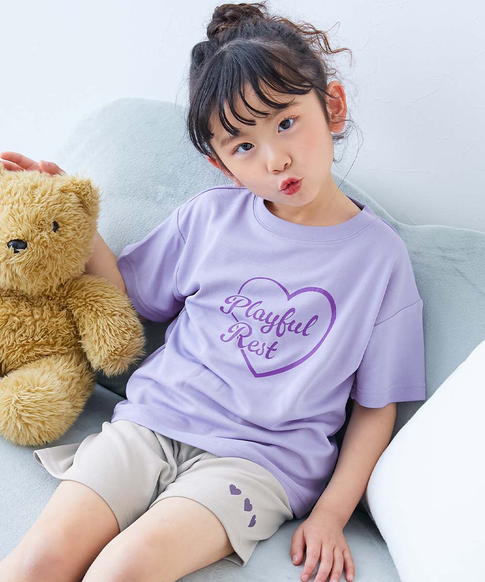 ロゴ プリント 速乾 ウエストゴム 半袖パジャマ ルームウェア 【デビラボROOM】× 涼感 サラッとメッシュ 普段着としても着られる パジャマ devirock 爆買 | devirock | 13
