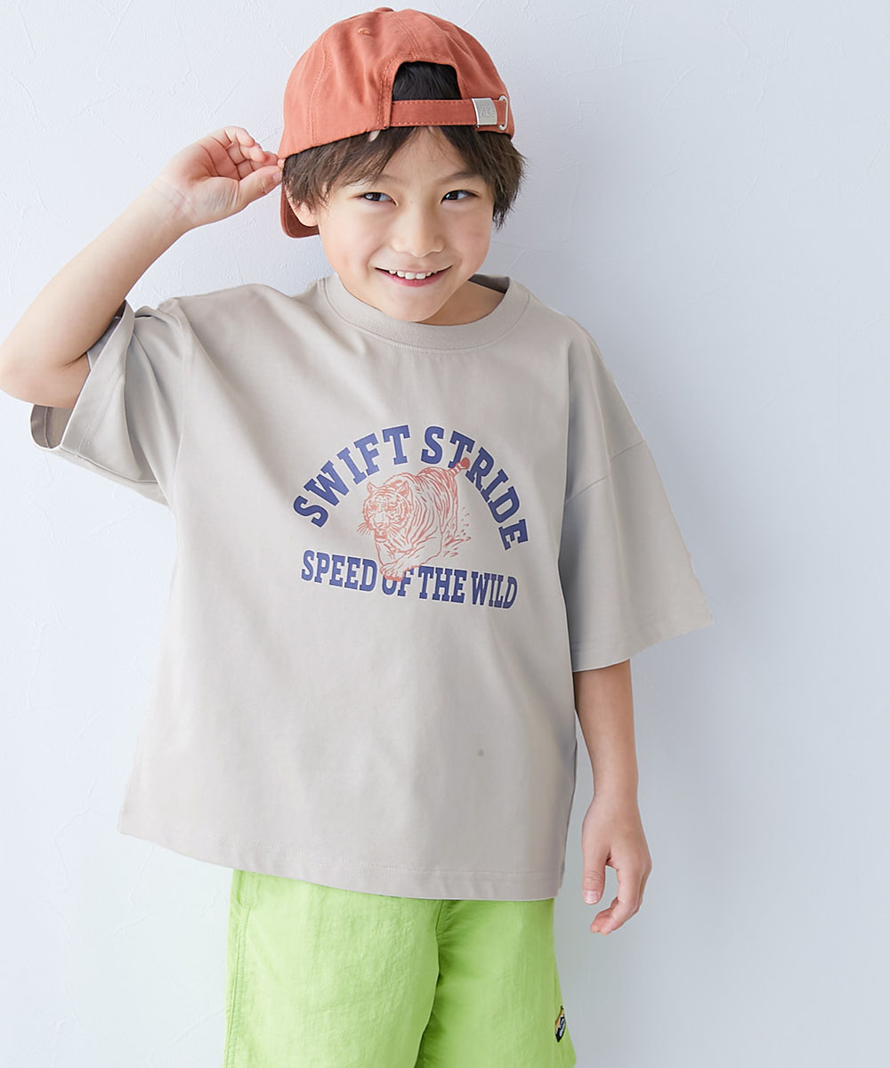 Tシャツ トップス 【ひやシャリ】接触冷感 デビラボ BIGシルエット プリント半袖Tシャツ キッズ ベビー服 子供服 男の子 女の子  デビロック devirock | devirock | 03