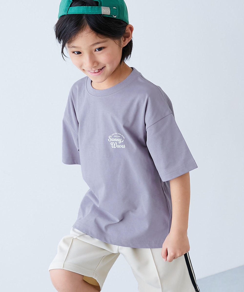 Tシャツ トップス 【ひやシャリ】接触冷感 デビラボ BIGシルエット プリント半袖Tシャツ キッズ ベビー服 子供服 男の子 女の子  デビロック devirock | devirock | 05