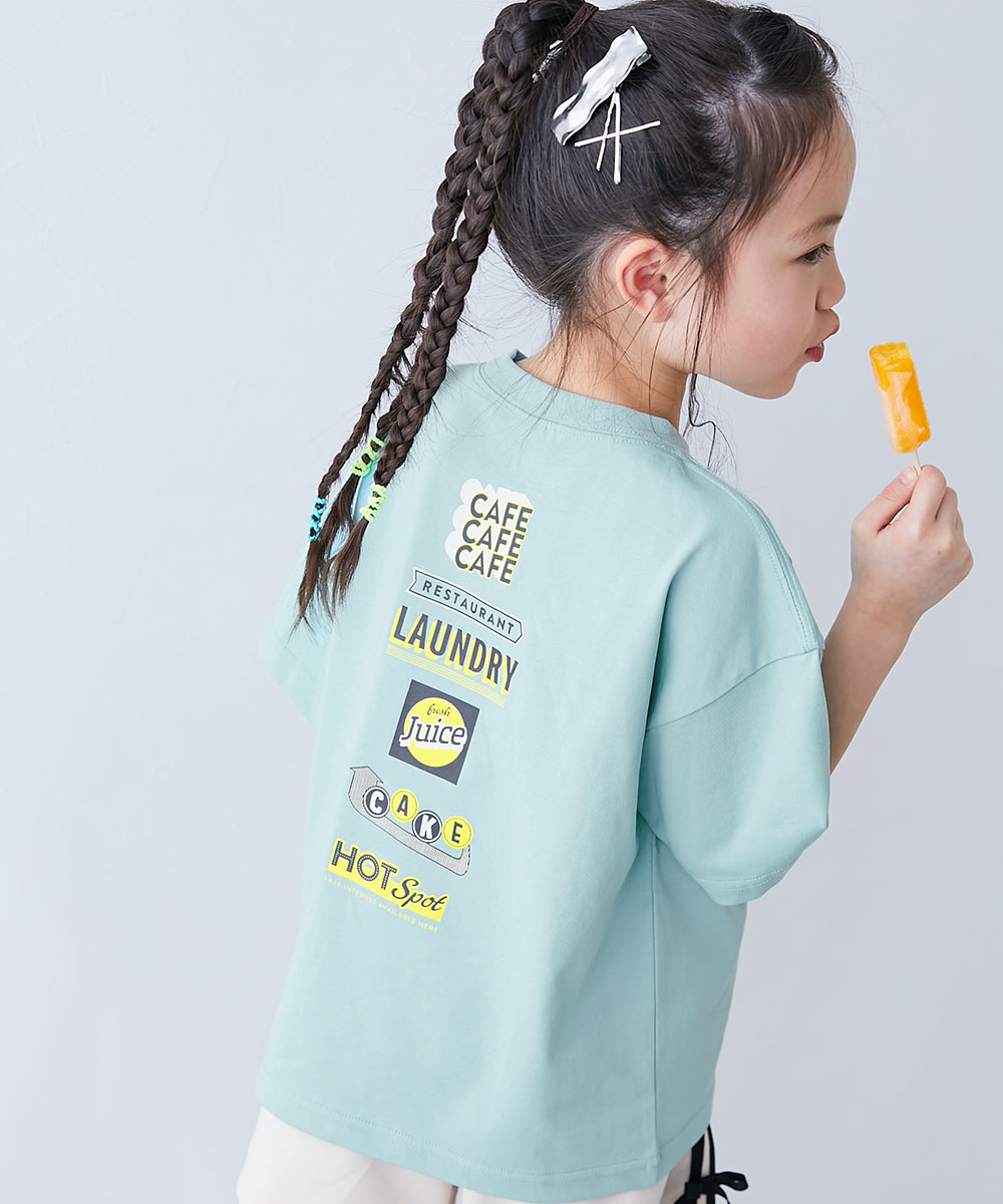 Tシャツ トップス 【ひやシャリ】接触冷感 デビラボ BIGシルエット プリント半袖Tシャツ キッズ ベビー服 子供服 男の子 女の子  デビロック devirock | devirock | 08