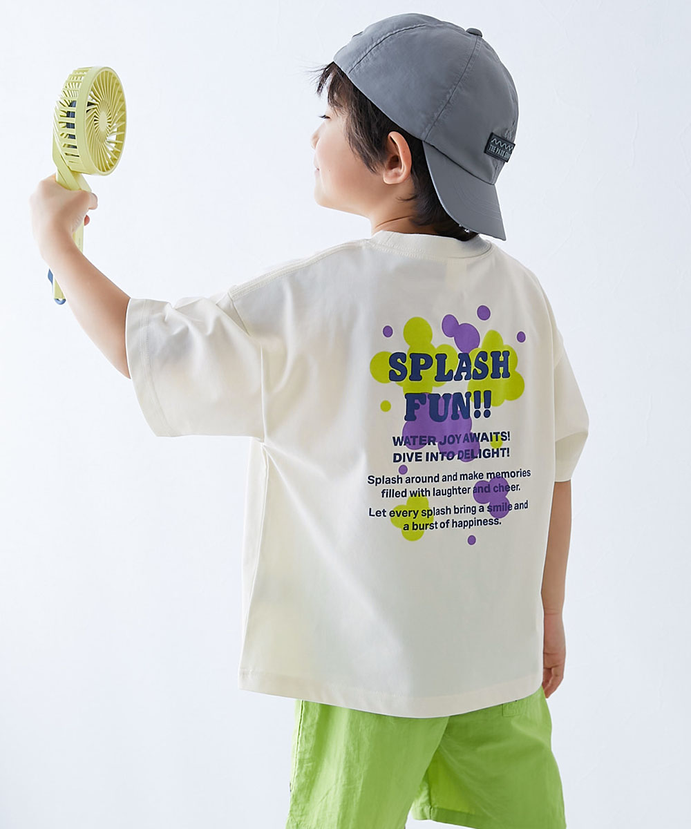 Tシャツ トップス 【ひやシャリ】接触冷感 デビラボ BIGシルエット プリント半袖Tシャツ キッズ ベビー服 子供服 男の子 女の子  デビロック devirock | devirock | 09