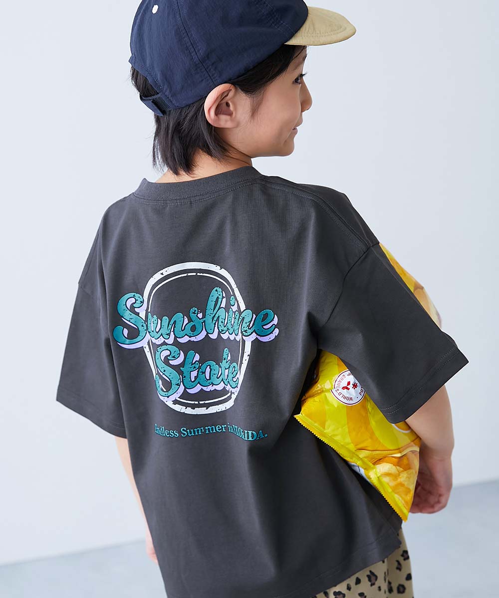 Tシャツ トップス 【ひやシャリ】接触冷感 デビラボ BIGシルエット プリント半袖Tシャツ キッズ ベビー服 子供服 男の子 女の子  デビロック devirock | devirock | 12