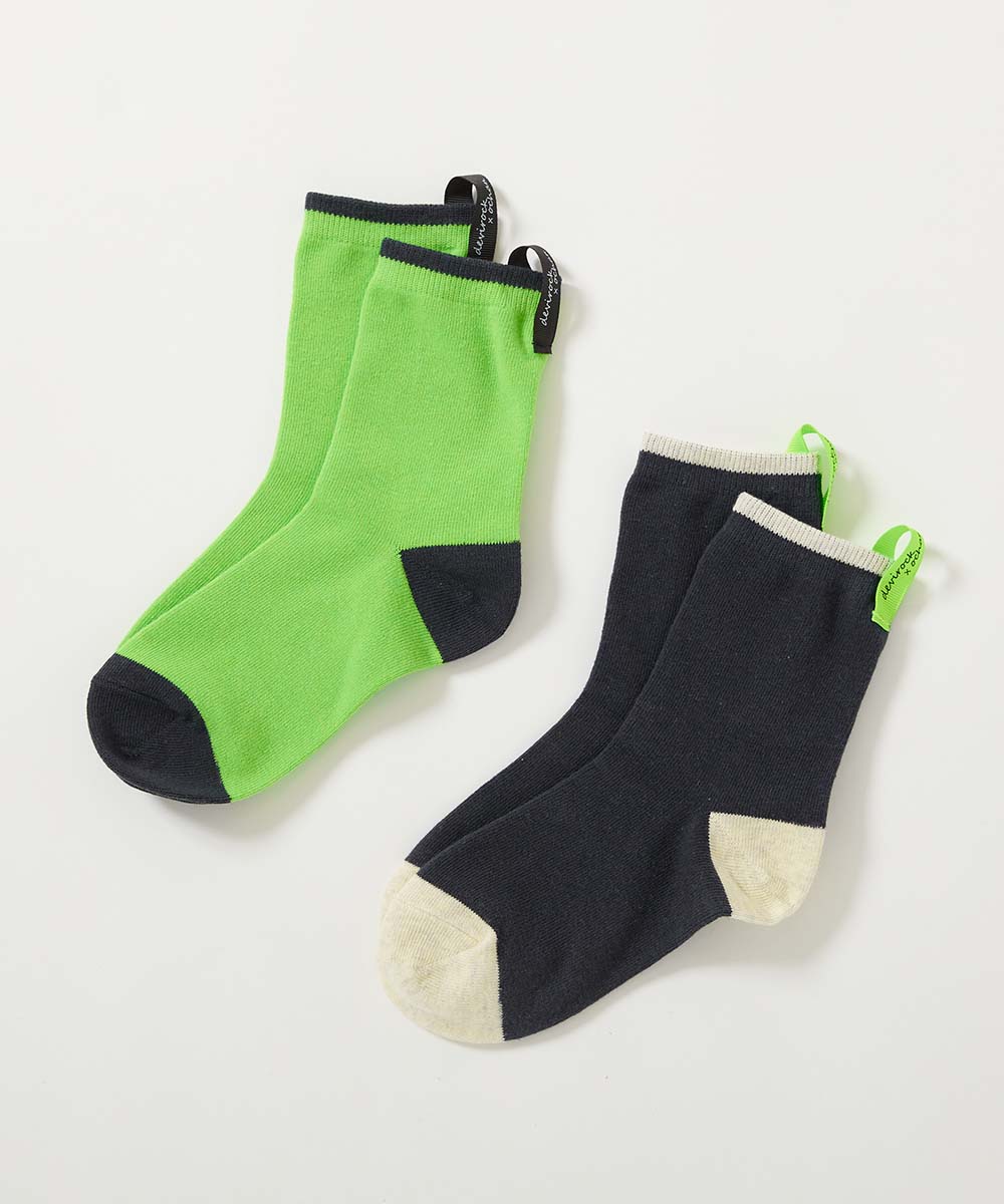 靴下 【おーちゃんコラボ】つま先が破れにくいソックス 2足セット キッズ 子供服 男の子 女の子  デビロック devirock | devirock | 01