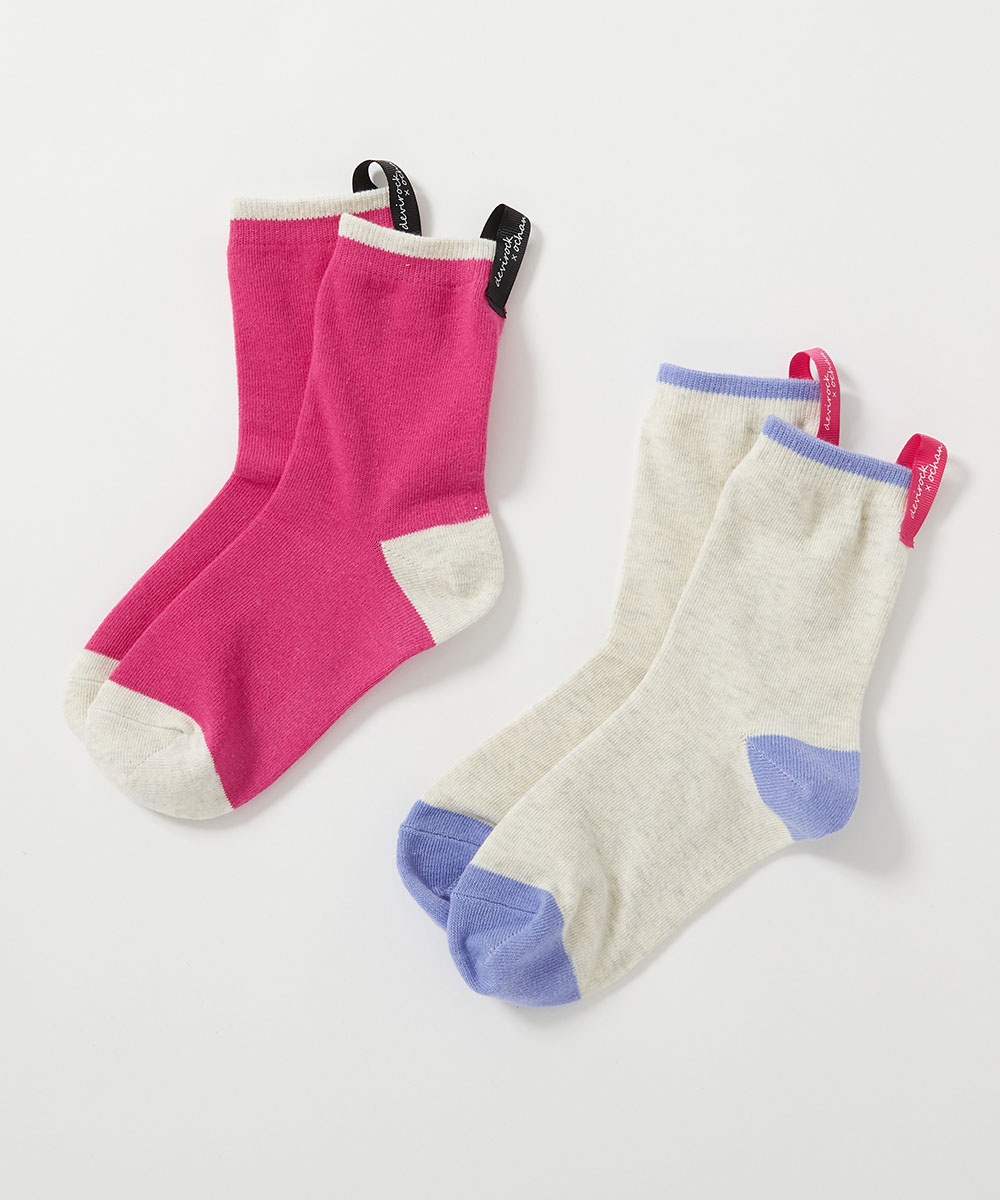 靴下 【おーちゃんコラボ】つま先が破れにくいソックス 2足セット キッズ 子供服 男の子 女の子  デビロック devirock | devirock | 02