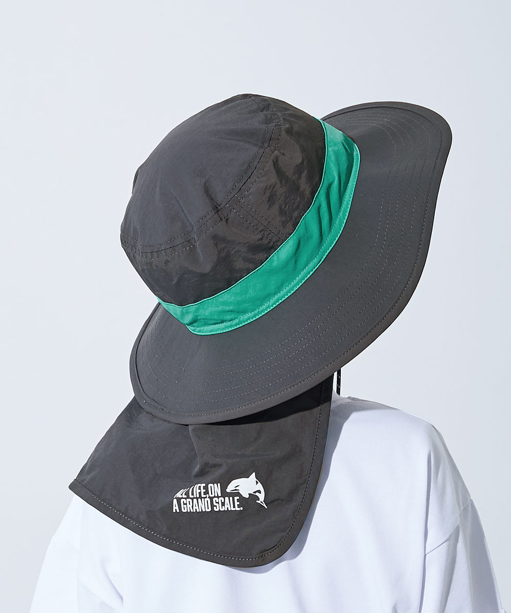 帽子 ハット 【神戸須磨シーワールドコラボ】つばが広いUVカット サファリハット キッズ 子供服 男の子 女の子  デビロック devirock | devirock | 01