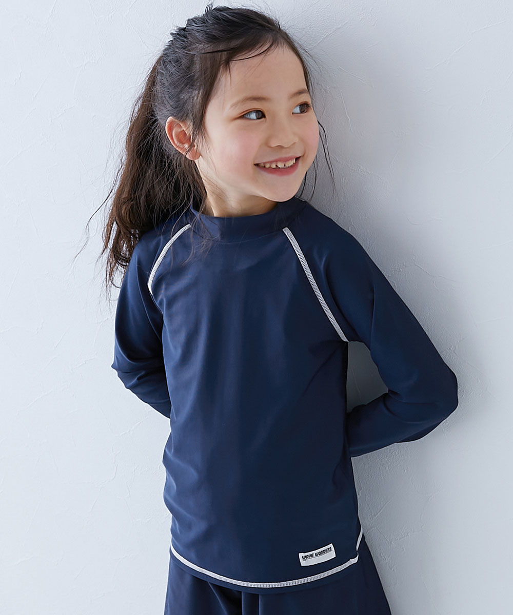 UVカット スクール用 Tシャツ型 長袖ラッシュガード キッズ 子供服 男の子 女の子  デビロック devirock | devirock | 02