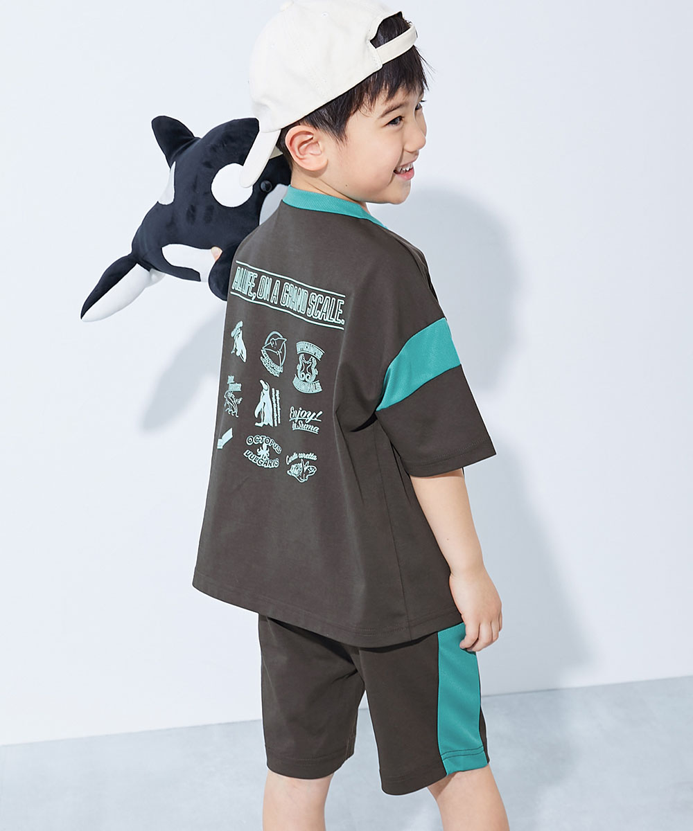 セットアップ オールインワン 【神戸須磨シーワールドコラボ】色が変わるマジックプリント 接触冷感 キッズ 子供服 男の子 女の子  デビロック devirock | devirock | 01