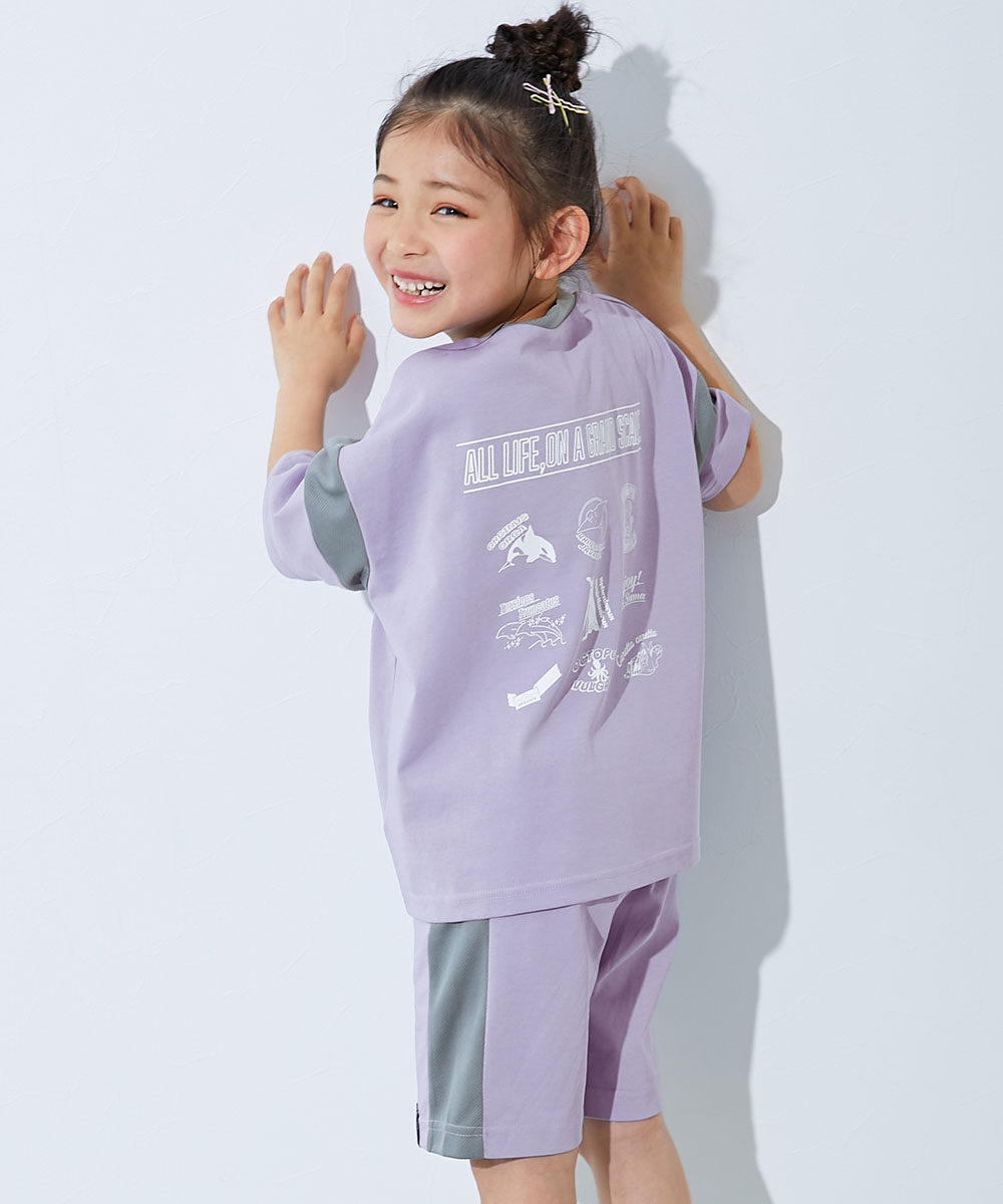 セットアップ オールインワン 【神戸須磨シーワールドコラボ】色が変わるマジックプリント 接触冷感 キッズ 子供服 男の子 女の子  デビロック devirock | devirock | 02