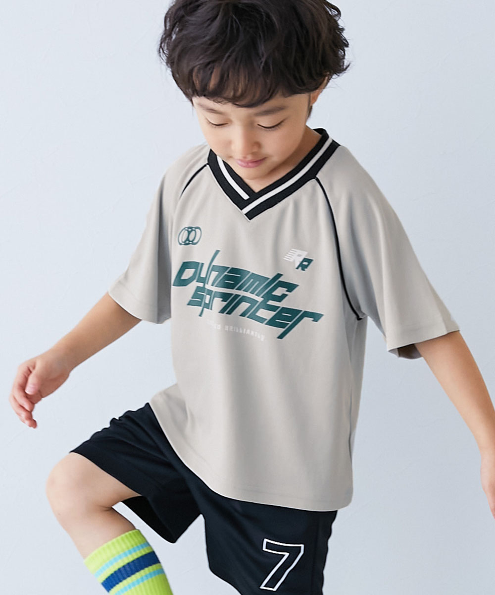 【アウトレット】Tシャツ トップス 速乾 サラっとストレッチメッシュ ゲーミング半袖Tシャツ キッズ 子供服 男の子 女の子  デビロック devirock | devirock | 01