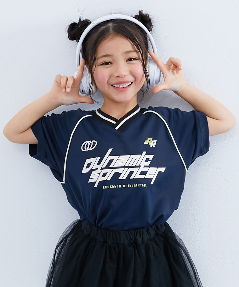 【アウトレット】Tシャツ トップス 速乾 サラっとストレッチメッシュ ゲーミング半袖Tシャツ キッズ 子供服 男の子 女の子  デビロック devirock | devirock | 02