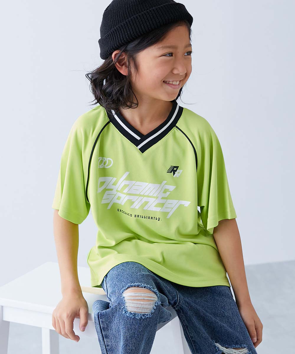 【アウトレット】Tシャツ トップス 速乾 サラっとストレッチメッシュ ゲーミング半袖Tシャツ キッズ 子供服 男の子 女の子  デビロック devirock | devirock | 03