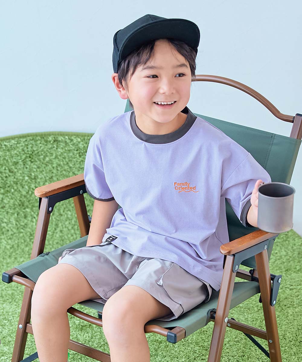 Tシャツ トップス 【おーちゃんコラボ】蚊をよせつけにくい 防蚊 リンガー半袖Ｔシャツ キッズ 子供服 男の子 女の子  デビロック devirock | devirock | 03