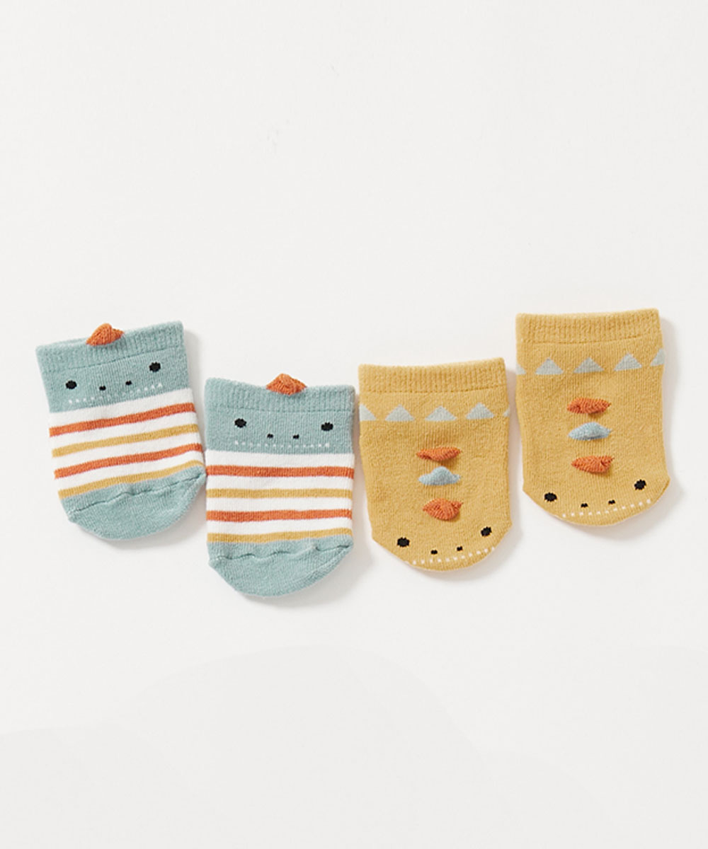 devirock（デビロック） 靴下 2足セット ベビー立体ソックス キッズ