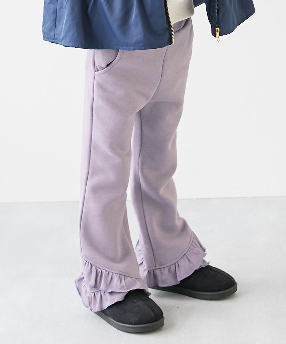 スウェットパンツ ロングパンツ 長ズボン ボトムス えらべるフリルデザイン 裏起毛 あったかパンツ キッズ 子供服 女の子  デビロック devirock | devirock | 03