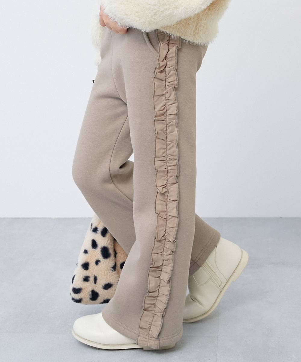 スウェットパンツ ロングパンツ 長ズボン ボトムス えらべるフリルデザイン 裏起毛 あったかパンツ キッズ 子供服 女の子  デビロック devirock | devirock | 06