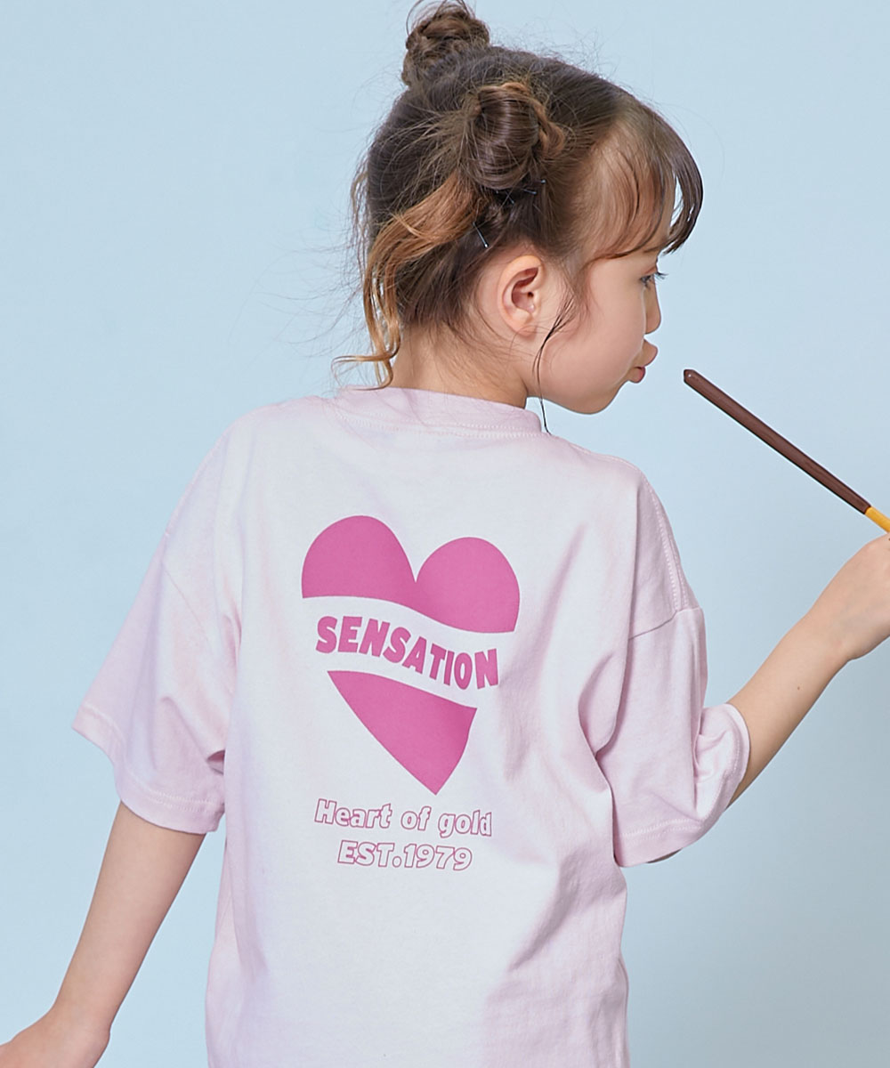 レディース GFLD ロゴプリント 半袖Tシャツ ピンク
