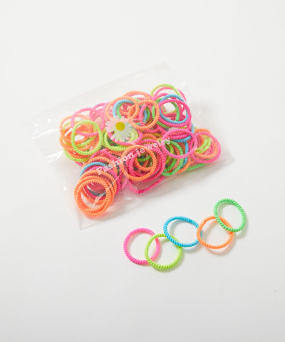 ヘアバンド ぎざぎざ ヘアゴムセット(約100本入り) キッズ 子供服 女の子  デビロック devirock | devirock | 03