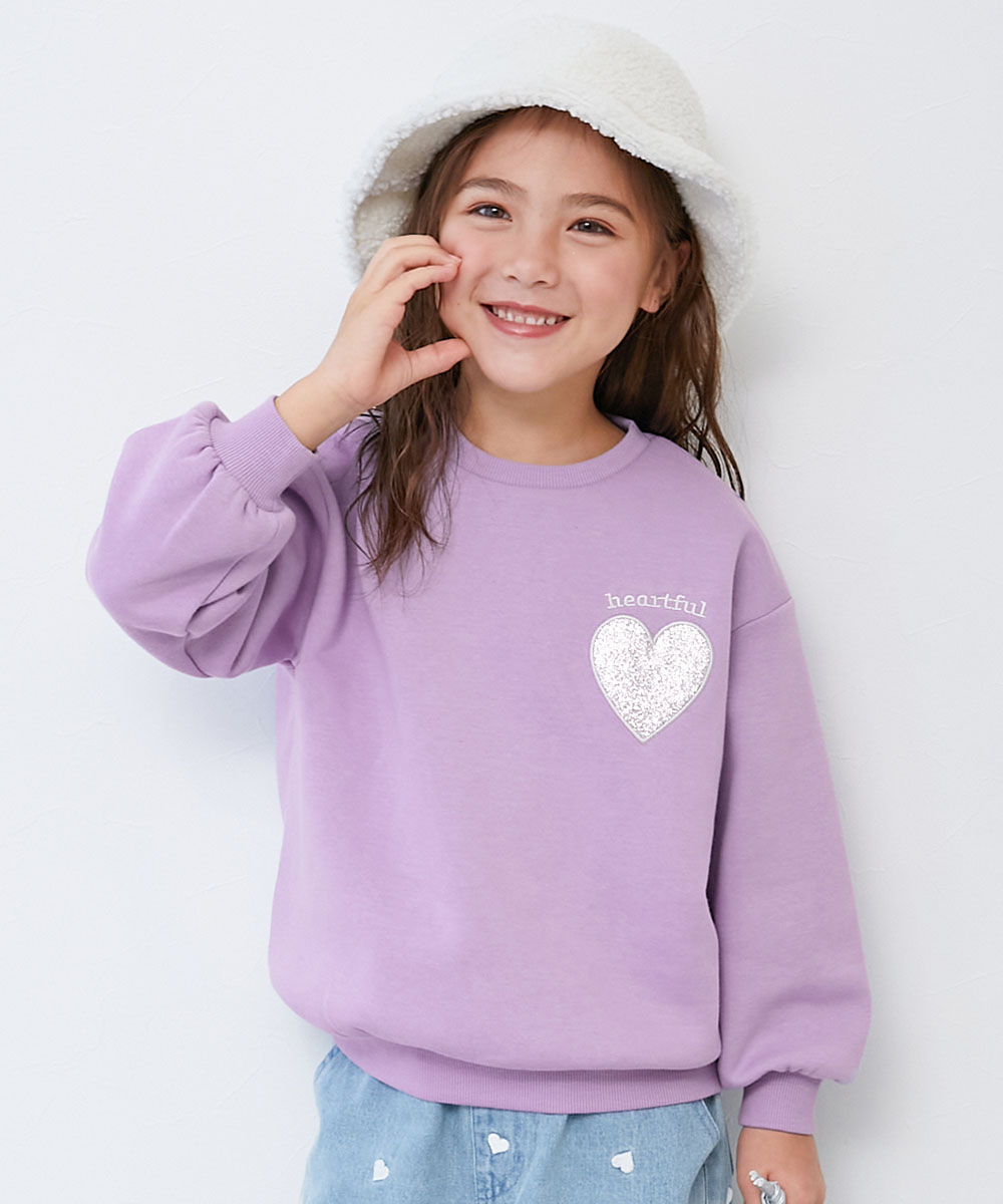 devirock（デビロック） トレーナー トップス キラキラ ハート 裏起毛